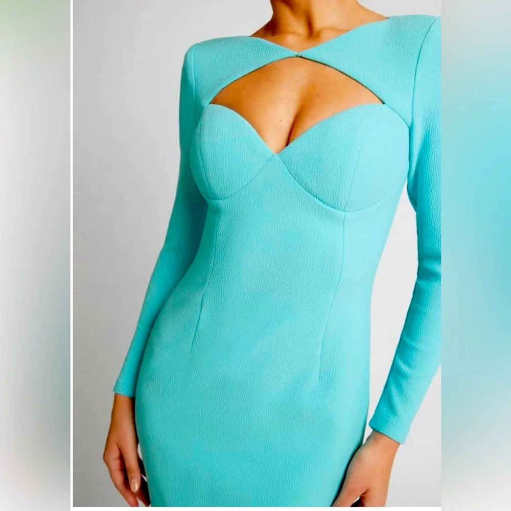 MISHA DRESS Blue | SHEIKE Cocktail Dress Size 6 - Picture 5 of 7